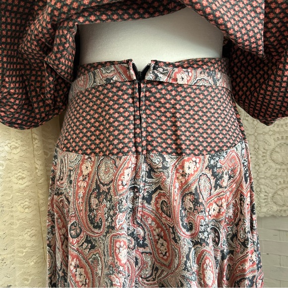 70’s Boho Paisley Peasant Skirt + Top Set - Picture 15 of 16